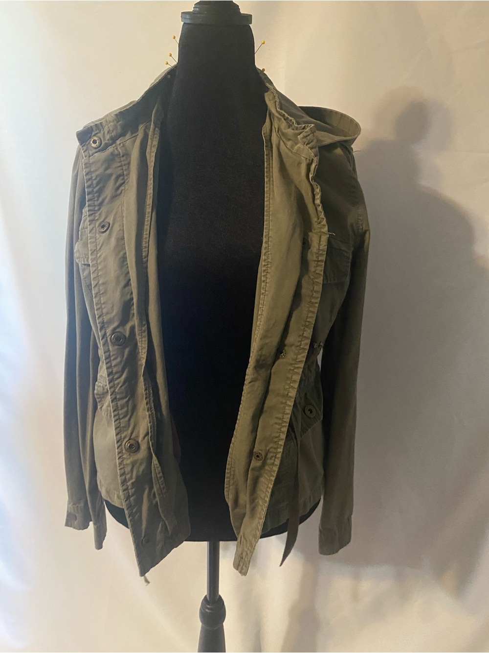 Wet Seal Olive Green Utility Jacket with Hood